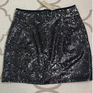 J. Crew sequin classic mini pleated front pockets skirt, size 4, 28623,MSRP $138